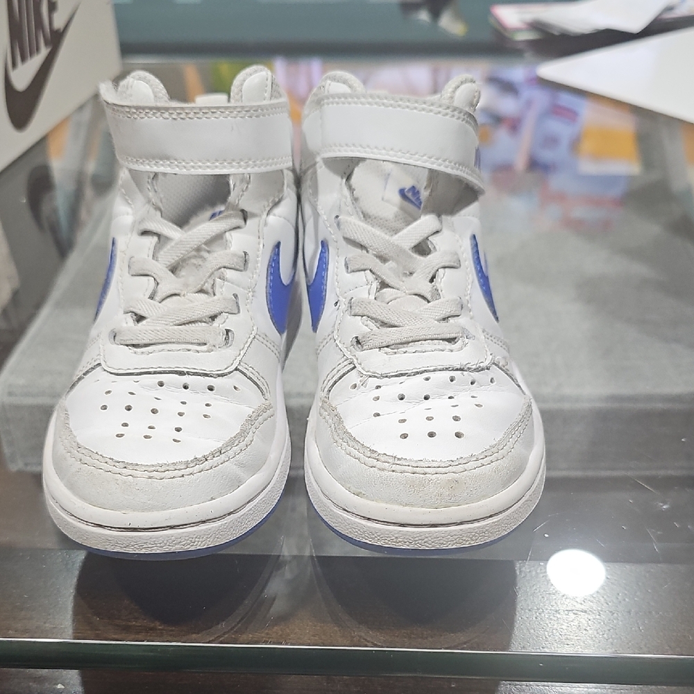 Nike Kids White and Blue Sneakers